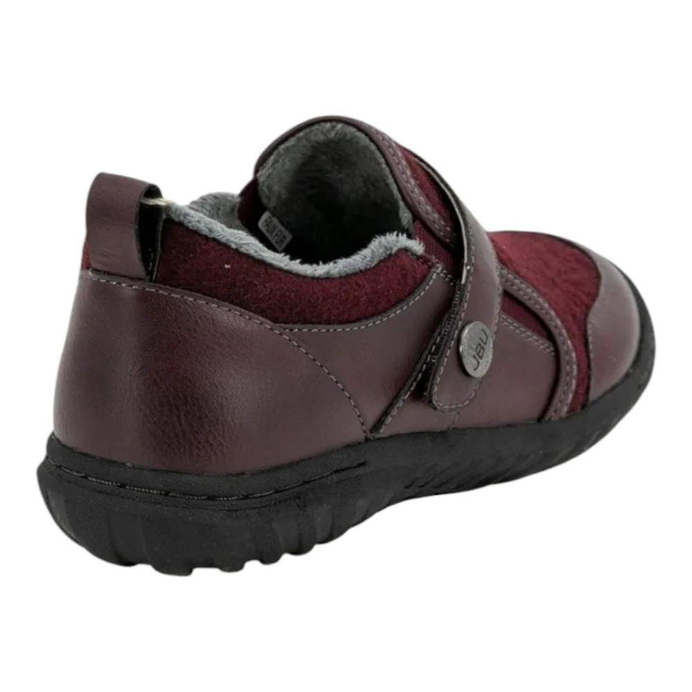 JBU Jambu Slip On Tide Oxford Wine Red Women Size 6.5 Faux Fur